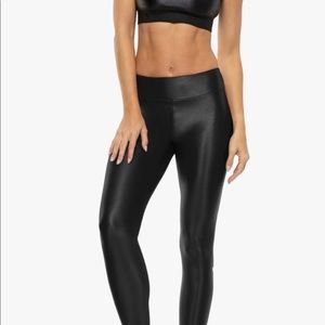 Koral Activewear Midrise Lustrous Liquid legging - black shine